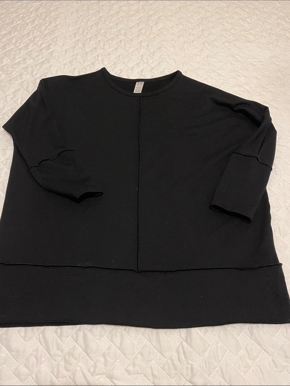 SPANX Black Long Sleeve Crewneck Top